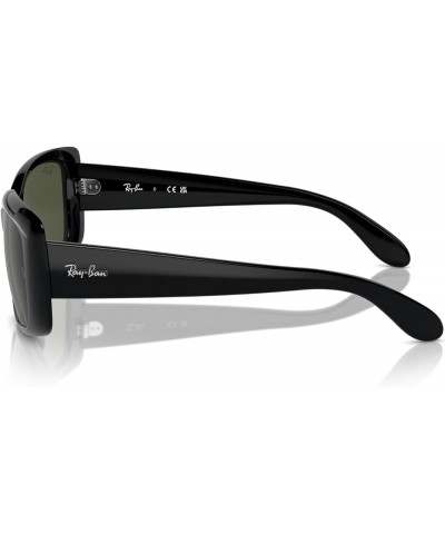 Women's RB4389 Square Sunglasses Black/Green $44.85 Square