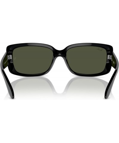 Women's RB4389 Square Sunglasses Black/Green $44.85 Square