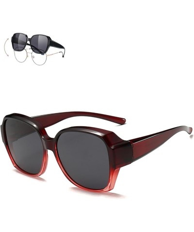 Maysprings Sunglasses over Glasses, Maysprings Snap Shades Sunglasses, Snapshades Fit over Sunglasses Women Black Red $10.13 ...