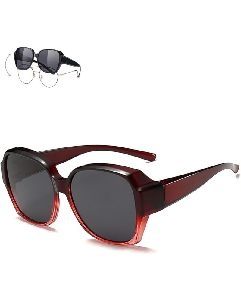 Maysprings Sunglasses over Glasses, Maysprings Snap Shades Sunglasses, Snapshades Fit over Sunglasses Women Black Red $10.13 ...