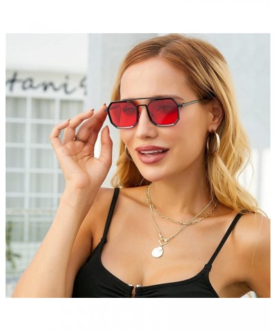 Punk Metal Men and Women Small Frame Hip-hop Sunglasses Outdoor Vacation Sun Shades (Color : O, Size : Medium) Medium G $16.1...