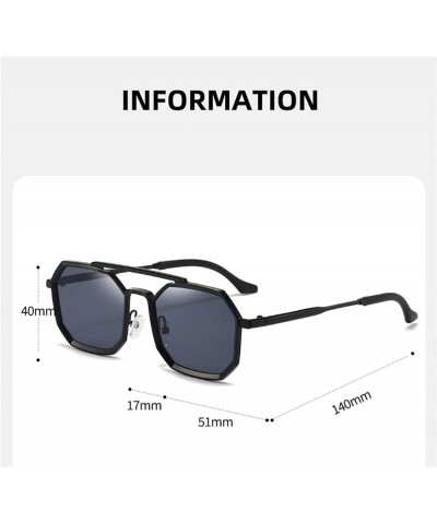 Punk Metal Men and Women Small Frame Hip-hop Sunglasses Outdoor Vacation Sun Shades (Color : O, Size : Medium) Medium G $16.1...