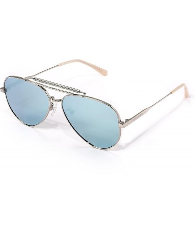 Aviator Polarized Sunglasses for Women Men, Handmade Craft,Retro, Blue Lens, Metal Frame SIS-10-BL $33.05 Heart