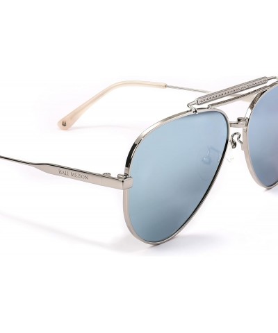 Aviator Polarized Sunglasses for Women Men, Handmade Craft,Retro, Blue Lens, Metal Frame SIS-10-BL $33.05 Heart