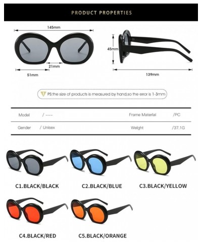 Oval Shaped Women's Sunglasses with Outdoor Holiday Photo Decoration (Color : B, Size : 1) 1 C $14.31 Designer