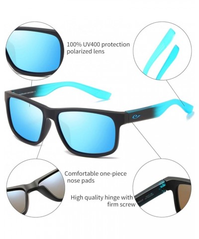 Polarized Sunglasses for Men Women UV400 Protection Trendy Sports Fishing Running Driving Sun Glasses 2pack Black/Blue+black/...