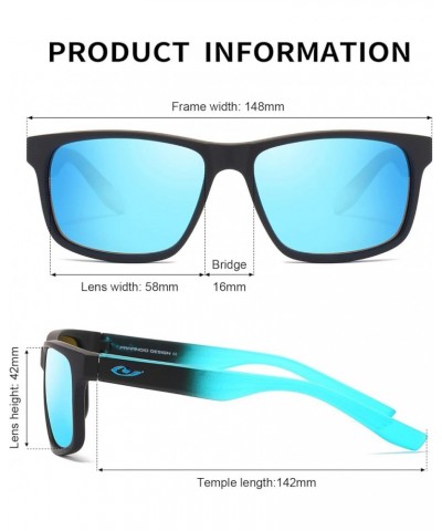 Polarized Sunglasses for Men Women UV400 Protection Trendy Sports Fishing Running Driving Sun Glasses 2pack Black/Blue+black/...