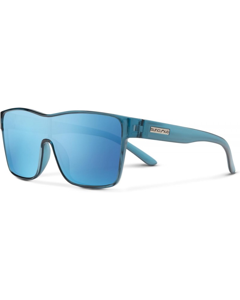 Biff - Polarized Sunglasses - for Men & Women - Crystal Marine + Polarized Aqua Mirror Lenses $36.53 Shield