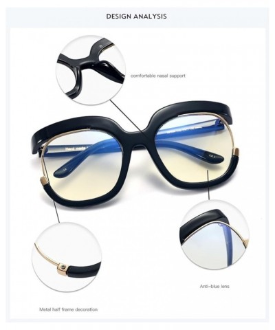 Large Frame Frame Glasses Men and Women Decorative (Color : C, Size : Medium) Medium C $16.51 Designer