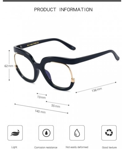 Large Frame Frame Glasses Men and Women Decorative (Color : C, Size : Medium) Medium C $16.51 Designer