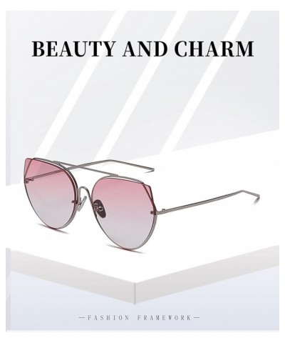 Men and Women Metal Cat Eye Street Fashion Sunglasses Sunglasses Womens (Color : F, Size : Medium) Medium F $22.49 Designer