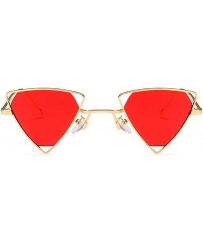 Unisex Sunglasses Fashion Gold Grey Drive Holiday Triangle Non-Polarized UV400 Gold Red $7.83 Cat Eye