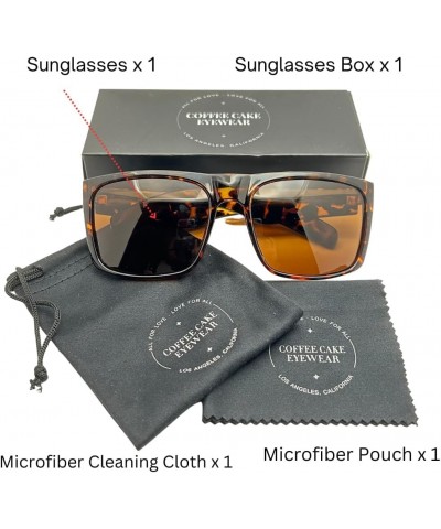 Men's Large Size Porlarized Sunglasses 2 Pack ( Gloss Black / Tortoise ) $11.59 Square