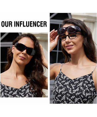 Fit Over Sunglasses Wraparound Sunglasses for Men Women Polarized Wear Over Sun Glasses UV Protection DC8965 Purple Tortoises...