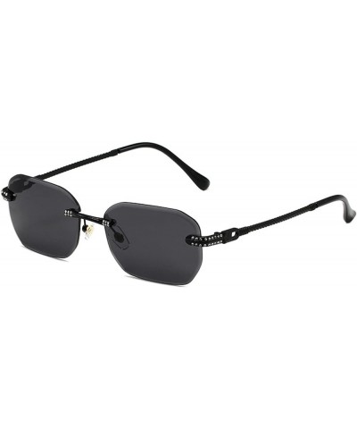 Fashion Rimless Men and Women Sunglasses Vacation Beach Decorative Sunglasses (Color : B, Size : 1) 1 D $16.21 Rimless