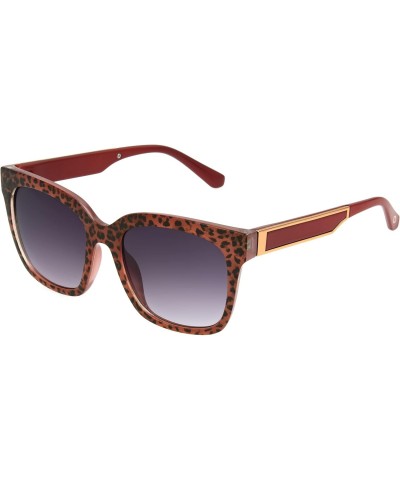 Women's Jacinta Square Sunglasses, Red Cheetah, 55 mm $14.27 Square