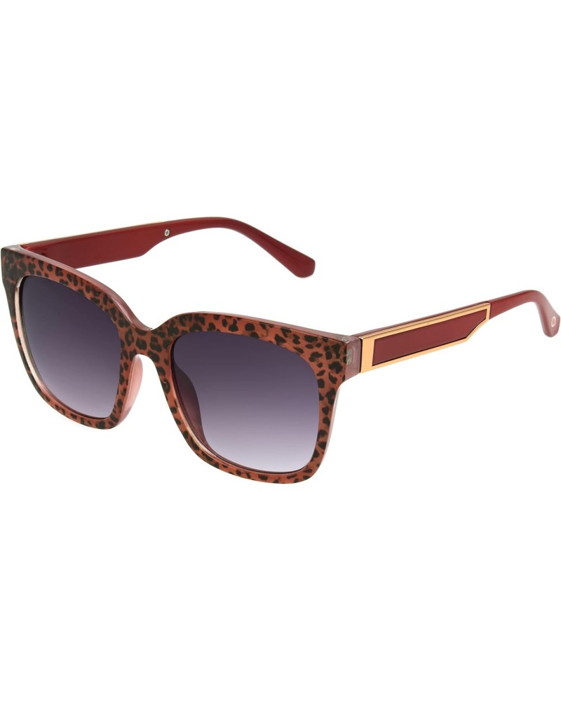 Women's Jacinta Square Sunglasses, Red Cheetah, 55 mm $14.27 Square