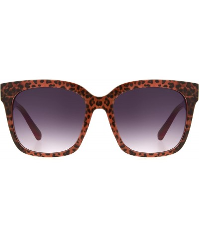 Women's Jacinta Square Sunglasses, Red Cheetah, 55 mm $14.27 Square