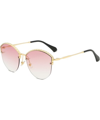 Metal Frame Women's Sunglasses Outdoor Sun-Shading Holiday Glasses (Color : D, Size : Medium) Medium D $16.46 Designer