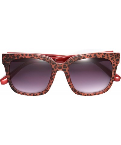 Women's Jacinta Square Sunglasses, Red Cheetah, 55 mm $14.27 Square