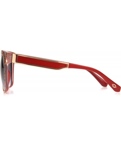 Women's Jacinta Square Sunglasses, Red Cheetah, 55 mm $14.27 Square