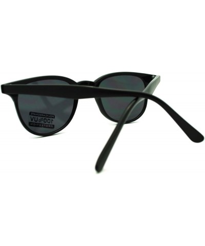 Thin Round Side Horn Rimmed Sunglasses Unisex Vintage Retro Black black $10.41 Round