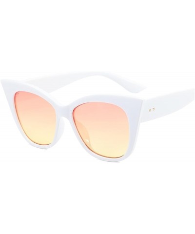 Fashion Cat Eye Women Sunglasses Large Frame Outdoor Vacation Decorative Sunglasses A $14.41 Designer