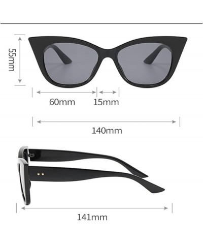 Fashion Cat Eye Women Sunglasses Large Frame Outdoor Vacation Decorative Sunglasses A $14.41 Designer