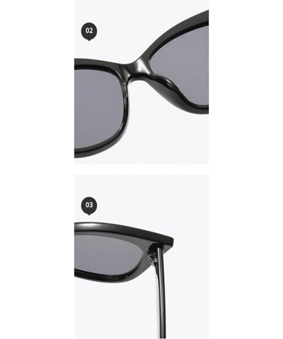 Fashion Cat Eye Women Sunglasses Large Frame Outdoor Vacation Decorative Sunglasses A $14.41 Designer