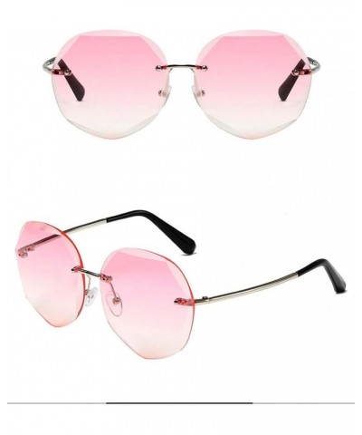 Women's Round Frameless Fashion Sunglasses (Color : G, Size : Medium) Medium E $18.56 Designer