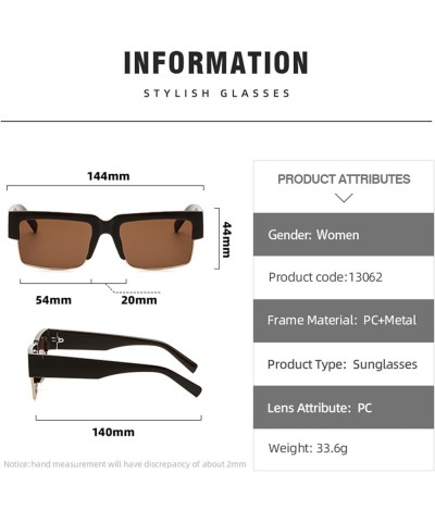 Small Frame Hip-hop Fashion Sunglasses Men and Women Square Decorative Sunglasses Sunglasses (Color : 8, Size : One Size) One...