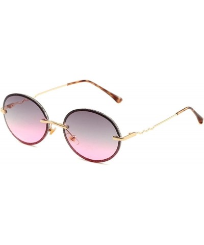 Women's Round Sun-Shading Sunglasses Outdoor Vacation Beach Sunglasses (Color : B, Size : Medium) Medium E $17.68 Designer