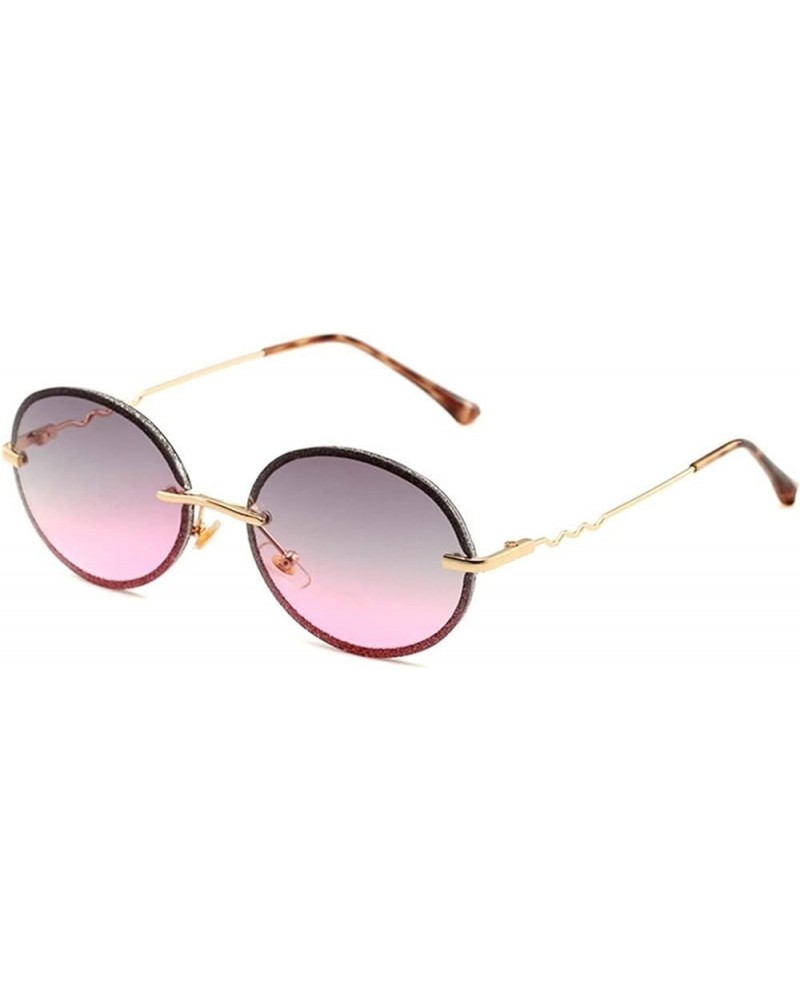 Women's Round Sun-Shading Sunglasses Outdoor Vacation Beach Sunglasses (Color : B, Size : Medium) Medium E $17.68 Designer