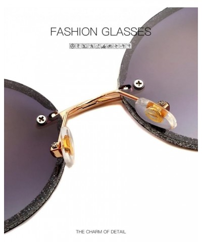 Women's Round Sun-Shading Sunglasses Outdoor Vacation Beach Sunglasses (Color : B, Size : Medium) Medium E $17.68 Designer