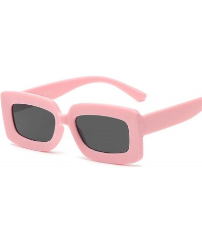 Square Frame Wide Leg Retro Sunglasses for Men and Women Fashion Decorative Sunglasses (Color : E, Size : 1) 1 F $11.82 Designer