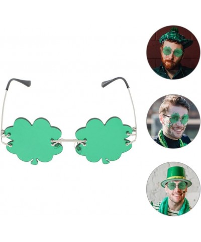 Rimless Sunglasses Four-Leaf C lover Sunglasses Glasses Shamrock Eyeglasses 90s Cute Disco Party Funny glasses Eyewear for Ir...