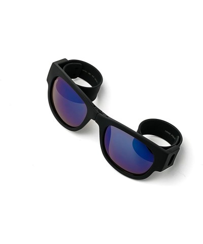 Folding Retro Design for Action Sports Easy to Store Sunglasses Flash/Mirrored Lenses Black Smoke $8.39 Sport