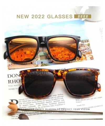 Square Frame Fashionable Decorative Sunglasses for Men and Women (Color : G, Size : 1) 1 D $16.00 Designer