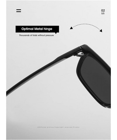 Square Frame Fashionable Decorative Sunglasses for Men and Women (Color : G, Size : 1) 1 D $16.00 Designer