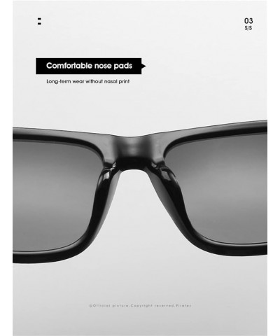 Square Frame Fashionable Decorative Sunglasses for Men and Women (Color : G, Size : 1) 1 D $16.00 Designer