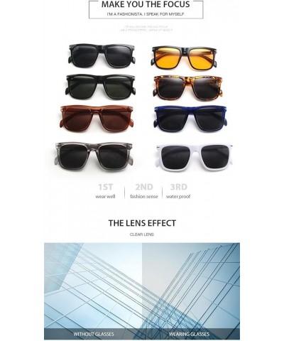 Square Frame Fashionable Decorative Sunglasses for Men and Women (Color : G, Size : 1) 1 D $16.00 Designer