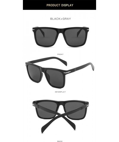 Square Frame Fashionable Decorative Sunglasses for Men and Women (Color : G, Size : 1) 1 D $16.00 Designer