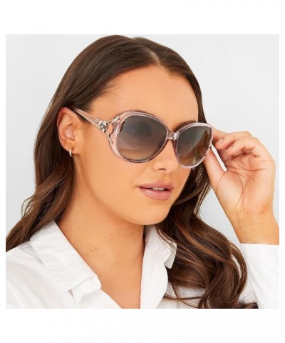 Sunglasses for Women Trendy Polarized Sunglasses Oversized Big Sun Glasses Ladies Shades UV Protection B15 Transparent Brown ...