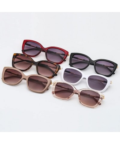 Square Metal Street Shot Men and Women Sunglasses Internet Celebrity (Color : D, Size : Medium) Medium D $13.87 Designer