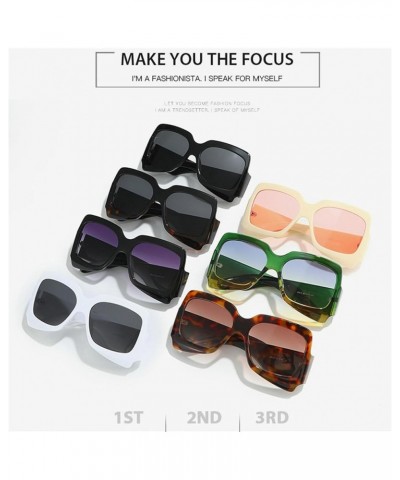 Retro Oversized Square Sunglasses for Women Irregular Vintage Trendy Shades Large Thick Frame UV400 Protection White $10.40 O...