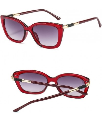 Square Metal Street Shot Men and Women Sunglasses Internet Celebrity (Color : D, Size : Medium) Medium D $13.87 Designer