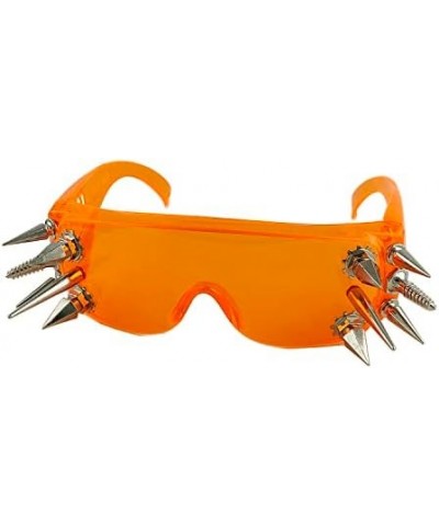 Spike Punk Rock Sunglasses Cool Blue/Black/Red/Green Glasses Girl Womens Orange $11.21 Designer