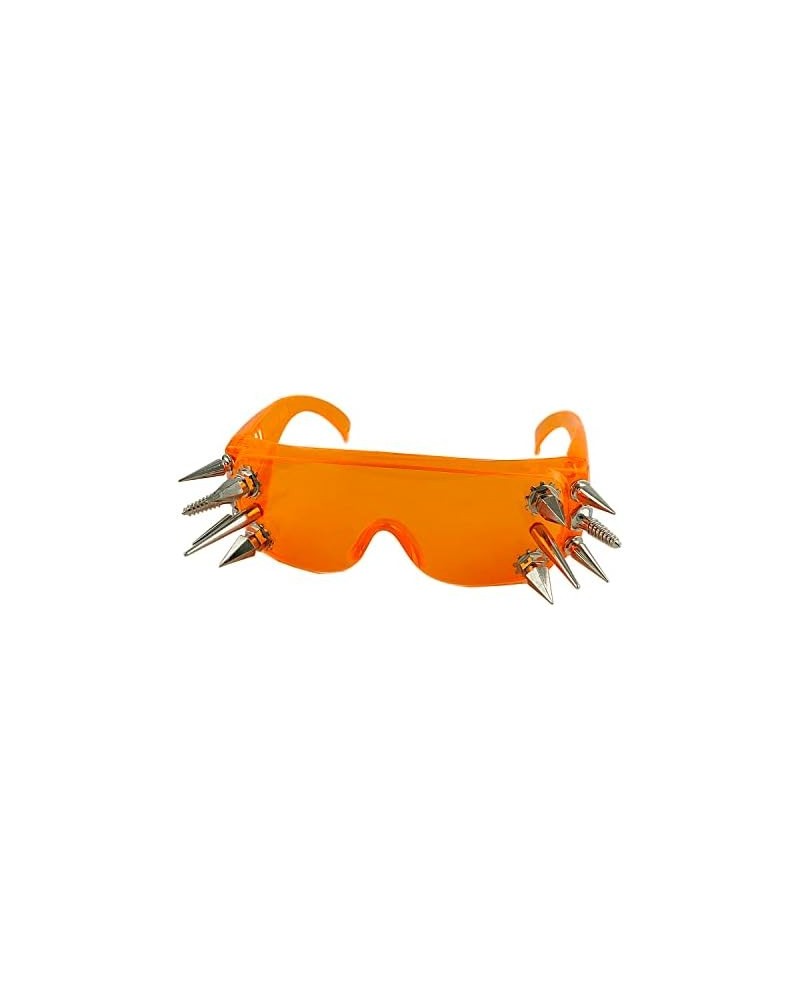 Spike Punk Rock Sunglasses Cool Blue/Black/Red/Green Glasses Girl Womens Orange $11.21 Designer