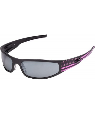 Baby Bagger Transition Mirror Sunglasses with Pink Stars And Stripes Frame Transition Mirror Silver $135.86 Designer