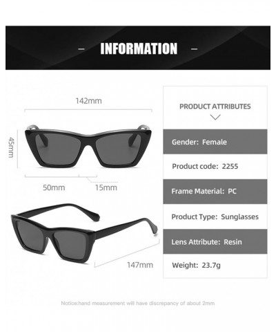 Square Cat Eye Street Shot Sunglasses, Outdoor Holiday Glasses for Men and Women (Color : G, Size : Medium) Medium B $21.22 D...